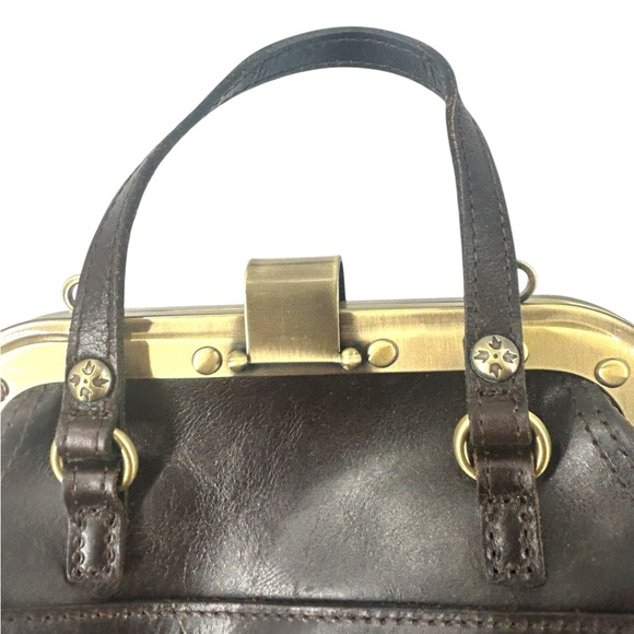 Patricia Nash Coronella Leopard Print Calf Hair Medium Frame Satchel - Picture 11 of 16